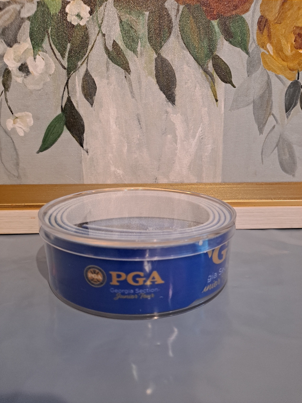 PGA Georgia Section Junior Tour Branded Blue Gold Men’s Vinyl Belt Accessory